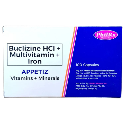 APPETIZ Buclizine HCI / Multivitamins / Iron Capsule 1's price in the